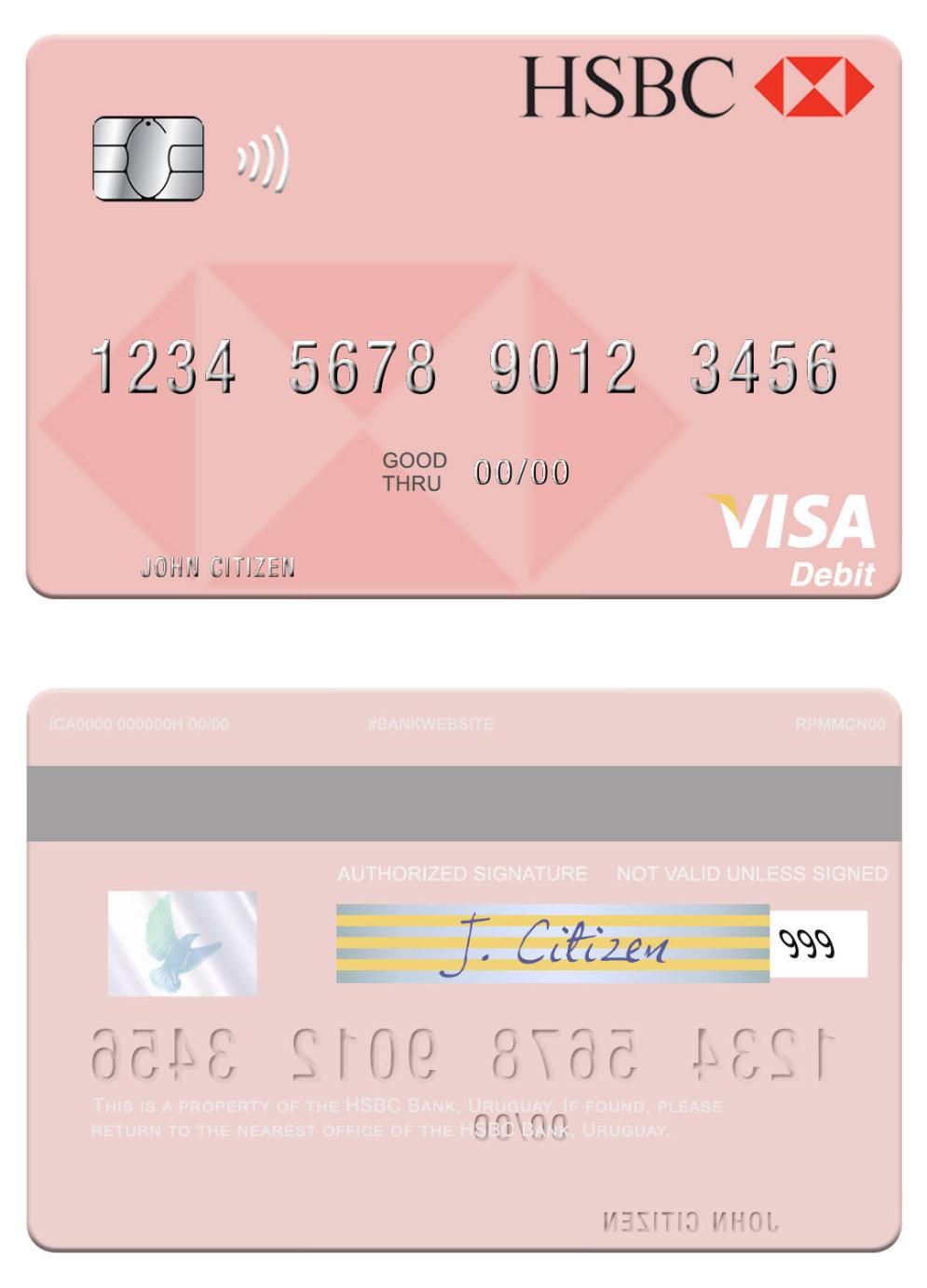 Uruguay HSBC Bank visa debit card